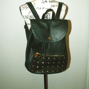 Black Deux Lux Studded Backpack Purse